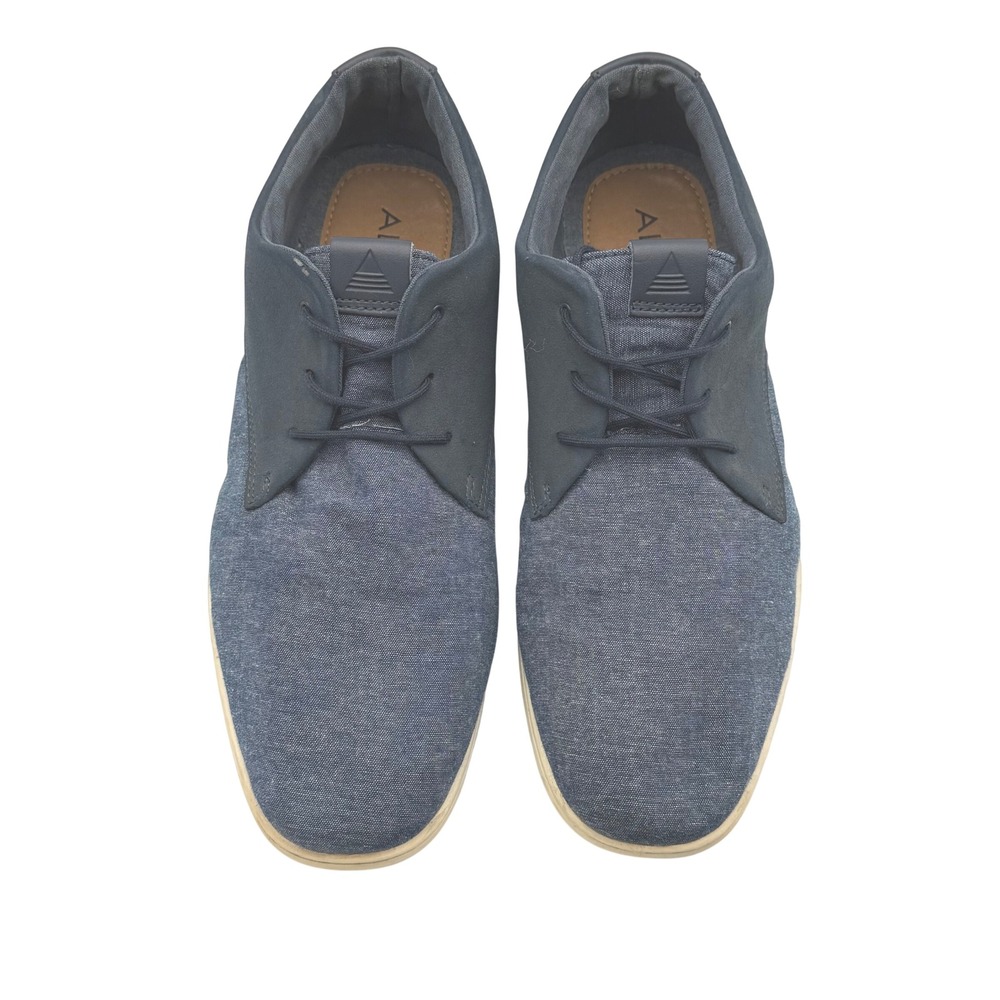 Aldo Mens Blue Canvas Suede Lace Up Casual Sneakers Size 11